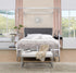 Raegan Queen Bed (Canopy), Fabric & Chrome